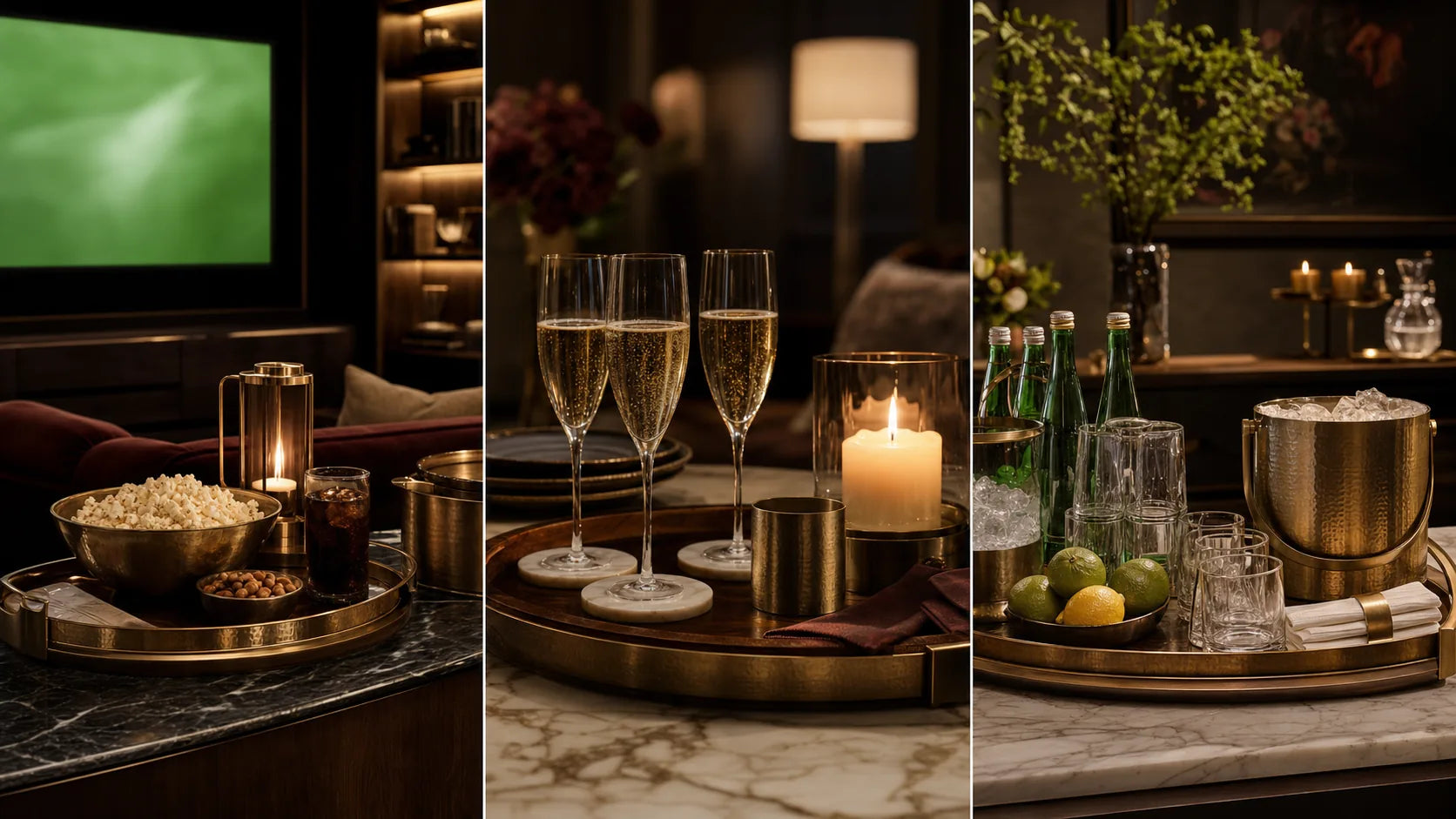Three TATPUB hosting rituals: match night, private evening, and social gathering.